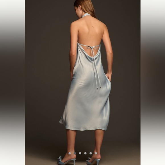 NWT Conditions Apply Reidun Halter Cowl-Neck
Midi Dress Medium Petite - Picture 2 of 7